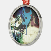 Freistil-Bruch-Tanz-Graffiti Silbernes Ornament (Links)