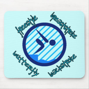 Freistil Brustschwimmen Schmetterling Rückenschwim Mousepad