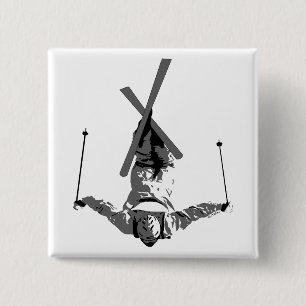 Freistil-Skifahren Button