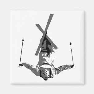 Freistil-Skifahren Magnet