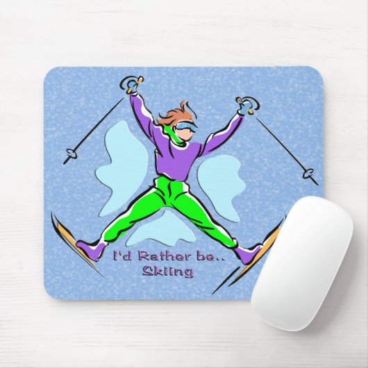 Freistil-Skifahrer Mousepad (Mit Mouse)