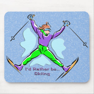 Freistil-Skifahrer Mousepad
