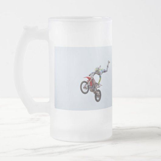 FreistilMotocross Mattglas Bierglas (Links)