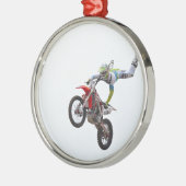 FreistilMotocross Silbernes Ornament (Links)