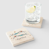 Freistilswim-Duo-Stein-Untersetzer Steinuntersetzer (Seitenansicht)