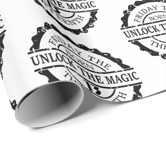 Freitag, 13. geschenkpapier (Rolleneckpunkt)