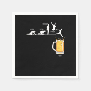 Freitag Beer Lover Party Wochenende Bier Tasse Bet Serviette