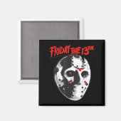 Freitag Das 13. Halloween Design Maske Art Magnet (Vorderseite/Rückseite)