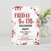 Freitag Das 13. Halloween-Party Einladung (Stehend Vorderseite)