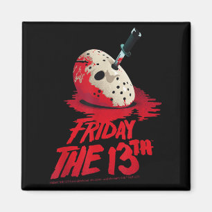 Freitag Das 13. Maskenblut-Halloween-Design Magnet