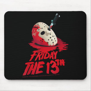 Freitag Das 13. Maskenblut-Halloween-Design Mousepad