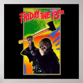 Freitag Das 13. Retro-Spiel Poster