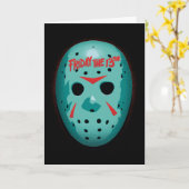 Freitag, den 13. | Blue Hockey Mask Graphic Karte (Gelbe Blume)