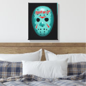 Freitag, den 13. | Blue Hockey Mask Graphic Leinwanddruck (Insitu (Schlafzimmer))
