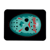 Freitag, den 13. | Blue Hockey Mask Graphic Magnet (Horizontal)