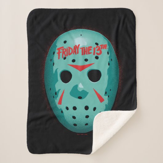 Freitag, den 13. | Blue Hockey Mask Graphic Sherpadecke (Vorderseite)