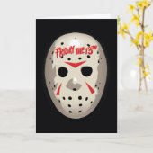 Freitag, den 13. | Hockey Mask Graphic Karte (Gelbe Blume)