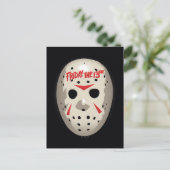 Freitag, den 13. | Hockey Mask Graphic Postkarte (Stehend Vorderseite)