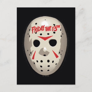Freitag, den 13.   Hockey Mask Graphic Postkarte