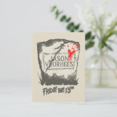 Freitag, den 13. | Jason Voorhees Headstone Postkarte (Stehend Vorderseite)