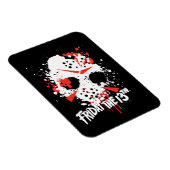 Freitag, den 13. | Paint Spritzer Hockey Mask Magnet (Rechte Seite)