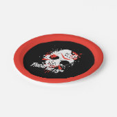 Freitag, den 13. | Paint Spritzer Hockey Mask Pappteller (Schrägansicht)