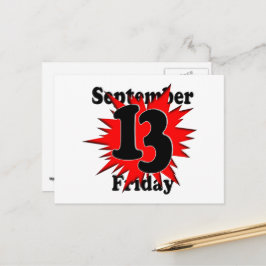Freitag, den 13. postkarte