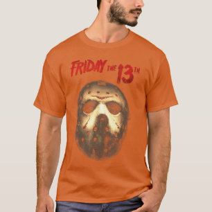 Freitag der 13. Jason Voorhees Hockey Maske Distre T-Shirt