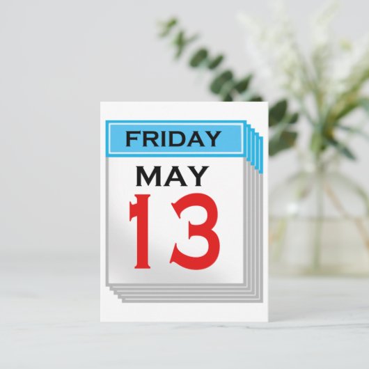 Freitag Der 13. Mai Postkarte (Stehend Vorderseite)