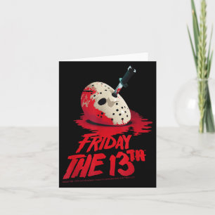 Freitag der 13. Maske Blut Halloween Design Karte