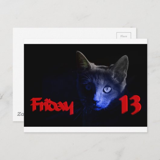 Freitag der 13. postkarte (Vorne/Hinten)