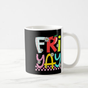 Freitag-froh Glücklicher Freitag Lustiges Wochenen Kaffeetasse