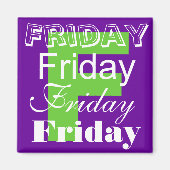 Freitag Geschäftstag der Woche Magnet (Vorne)