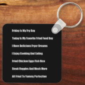 Freitag ist mein Frittestag Schlüsselanhänger (Rückseite)