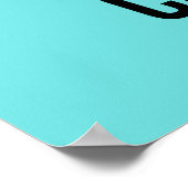 Freitag kommen Funny Office Motivation Blue Poster (Ecke)