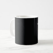 Freitag kommt Schwarz-weiß Büro Humor Kaffeetasse (Vorderseite Links)