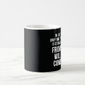 Freitag kommt Schwarz-weiß Büro Humor Kaffeetasse (Mittel)