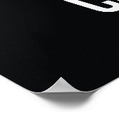 Freitag kommt Schwarz-weiß Büro Humor Poster (Ecke)