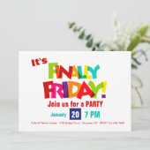 Freitag Party Einladungen (Stehend Vorderseite)