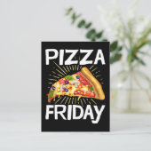 Freitag Pizza Feinschmecker Postkarte (Stehend Vorderseite)