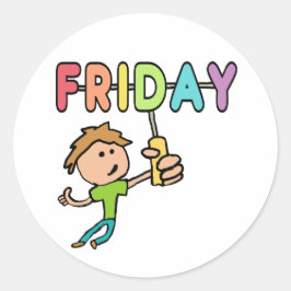 Freitag Runder Aufkleber