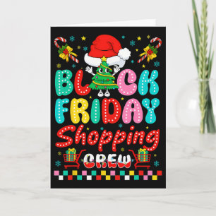 Freitag Shopping Crew Weihnachtsbeleuchtung Schwar Karte