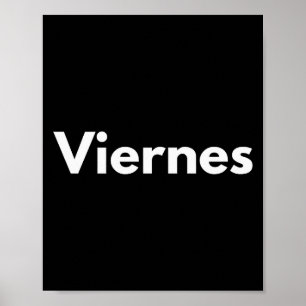 Freitag Tage Der Woche Español Spanische Sprache  Poster