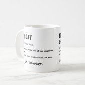 FREITAG Tasse - Wochenende Vibes Kaffeemaschine Ta (Vorderseite Links)