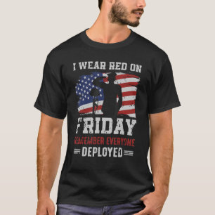 Freitag tragen wir Rot erinnern sich alle eingeset T-Shirt