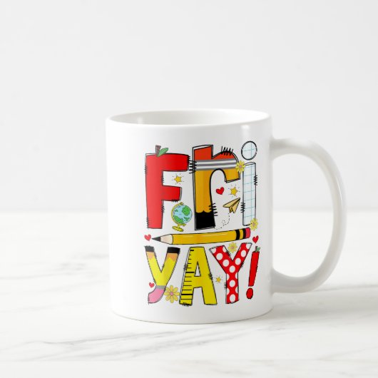 Freitag Yay Glücklicher Freitag Lustiges Wochenend Kaffeetasse (Rechts)