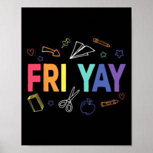 Freitag Yay Glücklicher Freitag Lustiges Wochenend Poster