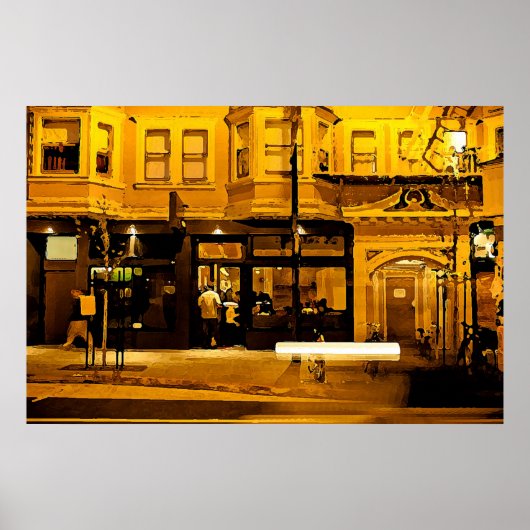 Freitagabend bei der Bar Print Poster (Vorne)