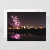 Freitagabend Feuerwerk Postkarte (Vorne/Hinten)