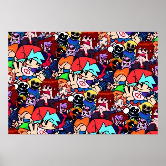 Freitagabend Funkin Collage Poster (Vorne)